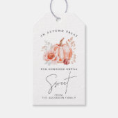 HARLOW Floral Pompoen Herfst Behandel Thanksgiving Cadeaulabel (Voorkant)