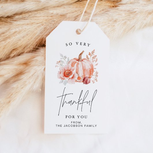 HARLOW Floral Pompoen Thanksgiving Gift Cadeaulabel