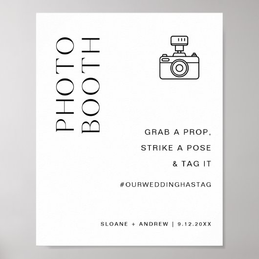 HARLOW Fotohokje Huwelijksbord Poster (Voorkant)