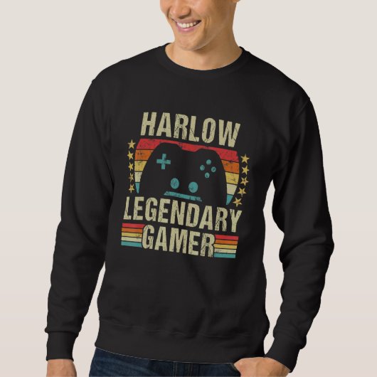 Harlow gamer Retro Gaming  Game Personaliseren Trui (Voorkant)