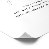 HARLOW gebeden voor de bruid & bruidegom trouwbord Poster (Hoek)