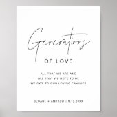 HARLOW Generatie van Liefde Trouwbord Poster (Voorkant)