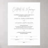 HARLOW huwelijksakte 18x24 Poster (Voorkant)