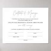 HARLOW huwelijksakte 8.5x11 Poster (Voorkant)