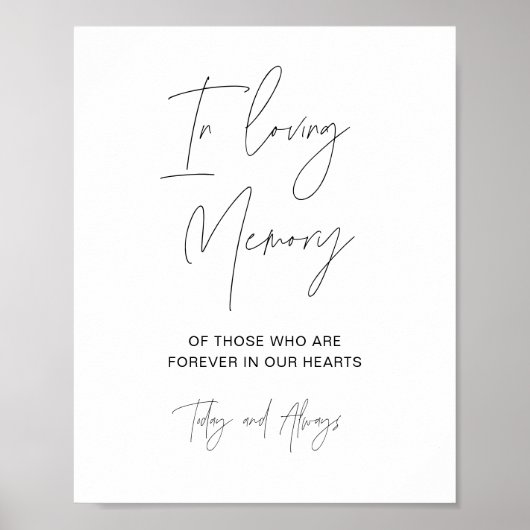 HARLOW in liefdevolle herinnering trouwteken Poster (Voorkant)