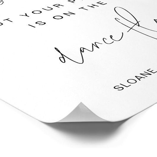 HARLOW Je kunt je stoel hier vinden als trouwbord Poster (Hoek)