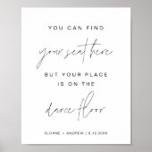 HARLOW Je kunt je stoel hier vinden als trouwbord Poster (Voorkant)