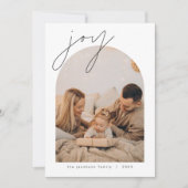 HARLOW Joy Edgy Modern Arch Photo Holiday Invitati Kaart (Voorkant)