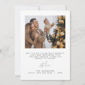 HARLOW Joy Edgy Modern Arch Photo Holiday Invitati Kaart (Achterkant)