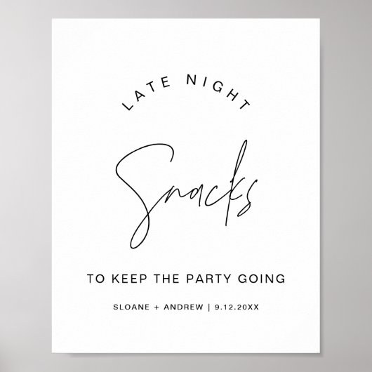 HARLOW Late Night Snacks Weddenschap Poster (Voorkant)