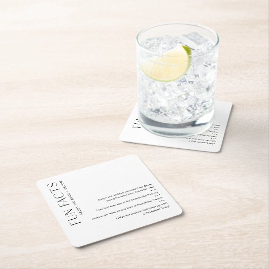 HARLOW Leuke Feiten over het bruid & bruidegom Ond Kartonnen Onderzetters (Insitu)