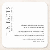 HARLOW Leuke Feiten over het bruid & bruidegom Ond Kartonnen Onderzetters (Voorkant)