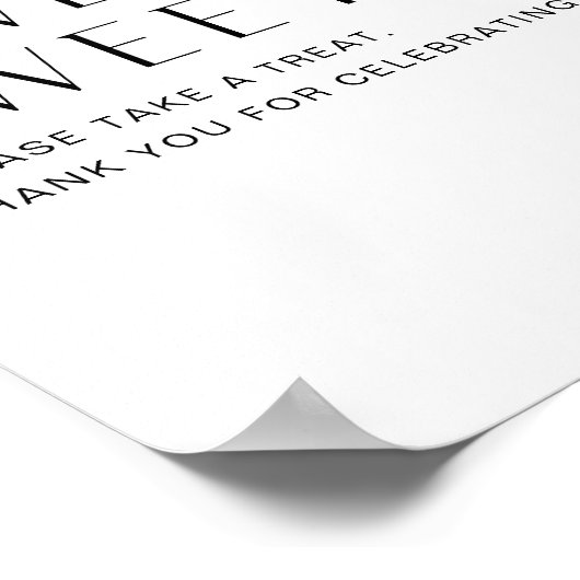 HARLOW Love is Sweet Sign Poster (Hoek)