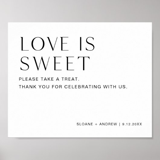 HARLOW Love is Sweet Sign Poster (Voorkant)