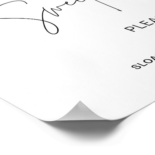 HARLOW Love is Sweet Weduwen Favor Sign Poster (Hoek)