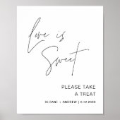 HARLOW Love is Sweet Weduwen Favor Sign Poster (Voorkant)