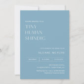 HARLOW Minimalist Baby shower Tiny Human Shindig Kaart (Voorkant)