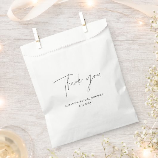 HARLOW Minimalist Dank u Vrijgezellenfeest Bedankzakje (Geknipt)