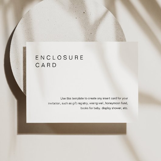 HARLOW Minimalist Enclosure Kaart Invitation Inser