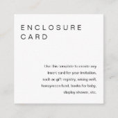 HARLOW Minimalist Enclosure Kaart Invitation Inser (Voorkant)