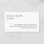 HARLOW Minimalist Enclosure Kaart Invitation Inser (Voorkant)