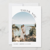 HARLOW Minimalist Weduwfoto Hartelijk dank Kaart (Voorkant)