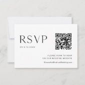 HARLOW Minimalistische Bruiloft QR Code RSVP (Voorkant)