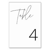 HARLOW Minimalistische moderne tafel nummer Kaart (Voorkant)