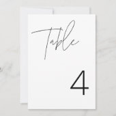 HARLOW Minimalistische moderne tafel nummer Kaart (Voorkant)