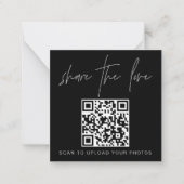 HARLOW Modern Black Deel de Liefde QR-codekaarten Notitiekaartje (Voorkant)