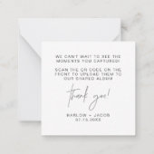 HARLOW Modern Black Deel de Liefde QR-codekaarten Notitiekaartje (Achterkant)