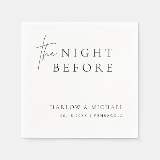 HARLOW Modern De avond voor het repetitiediner Servet (Voorkant)