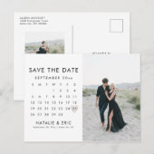 HARLOW modern eenvoudig schoon, bespaar de datum-b Briefkaart (Voorkant / Achterkant)