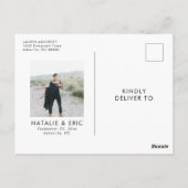 HARLOW modern eenvoudig schoon, bespaar de datum-b Briefkaart (Achterkant)