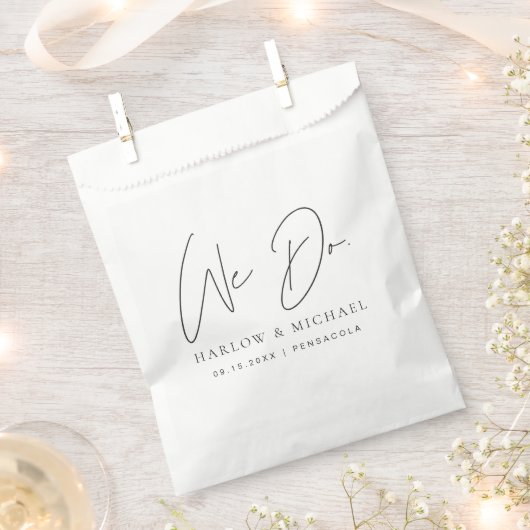 HARLOW Modern Minimalist We doen bruiloft Bedankzakje (Geknipt)