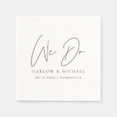HARLOW Modern Minimalist We doen bruiloft Servet (Voorkant)