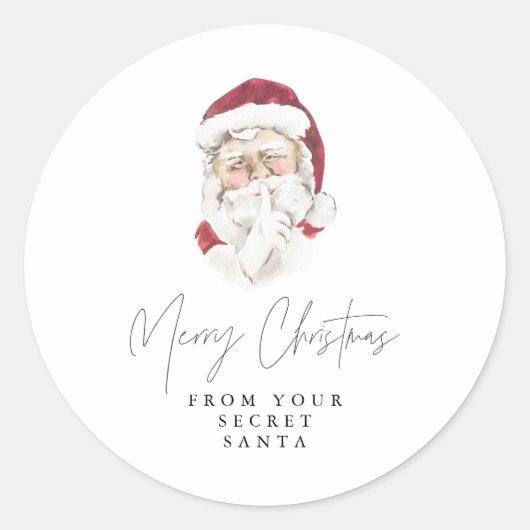 HARLOW Modern Secret Santa Gift Exchange Ronde Sticker (Voorkant)