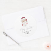 HARLOW Modern Secret Santa Gift Exchange Ronde Sticker (Envelop)