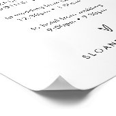 HARLOW Modern Wedding Shuttle Service Sign Poster (Hoek)