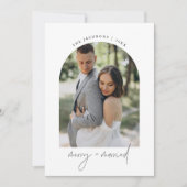 HARLOW Moderne Boog Foto Prettig & Getrouwd Kerst Kaart (Voorkant)