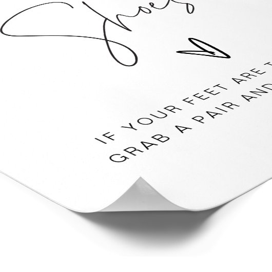 HARLOW Moderne Dansschoenen Flip Flop Wedding Poster (Hoek)