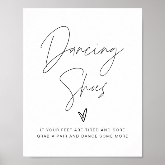 HARLOW Moderne Dansschoenen Flip Flop Wedding Poster (Voorkant)