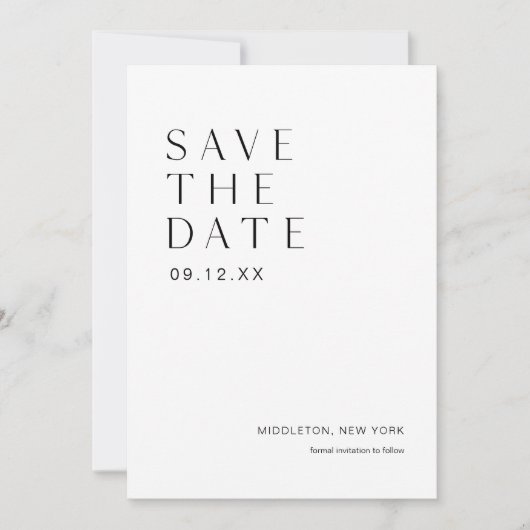 HARLOW Moderne minimalistische foto Bewaar de datu Kaart (Voorkant)