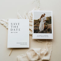 HARLOW Moderne Minimalistische Foto Save The Date