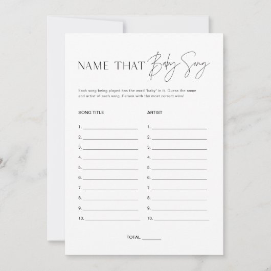 HARLOW-naam die de Baby Tune Baby shower-Kaart spe Kaart (Voorkant)