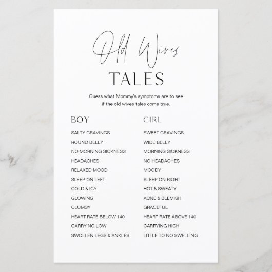 HARLOW Old Wives Tales-Baby shower (Voorkant)