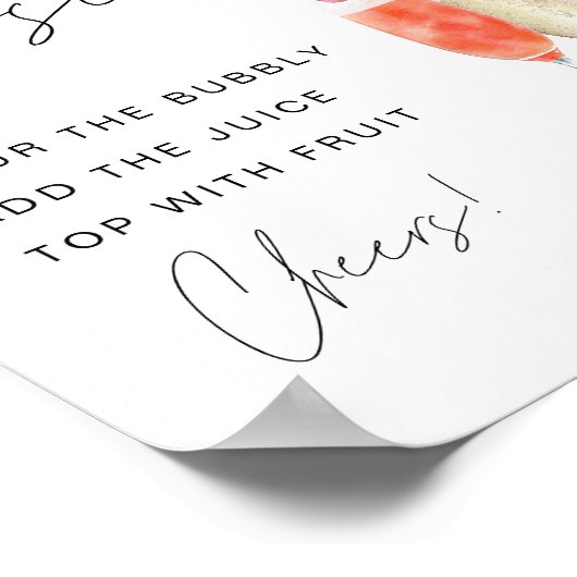 HARLOW Pimp Uw Prosecco Mimosa Sign Poster (Hoek)