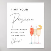 HARLOW Pimp Uw Prosecco Mimosa Sign Poster (Voorkant)