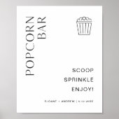 HARLOW Popcorn Bar Wedding Sign Poster (Voorkant)