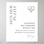 HARLOW Puzzle Guest Book Weddenschap Poster (Voorkant)